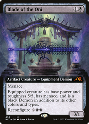 Blade of the Oni (NEO-453) - Kamigawa: Neon Dynasty: (Extended Art) Foil