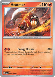 Heatmor 039/197  - Reverse Holofoil SV03 Obsidian Flames - Common