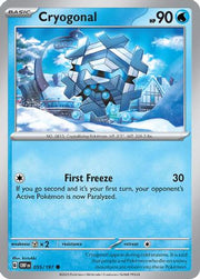 Cryogonal 055/197  - Reverse Holofoil SV03 Obsidian Flames - Common