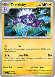 Toxtricity 072/197  - Reverse Holofoil SV03 Obsidian Flames - Rare