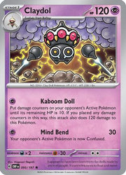 Claydol 095/197  - Holofoil SV03 Obsidian Flames - Rare