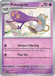 Polteageist 098/197  - Reverse Holofoil SV03 Obsidian Flames - Uncommon
