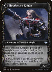 Bloodsworn Squire // Bloodsworn Knight (VOW-289) - Innistrad: Crimson Vow: (Showcase, Double Faced Transform) Foil
