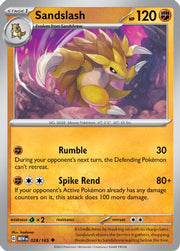 Sandslash 028/165  SV Scarlet & Violet 151 - Uncommon
