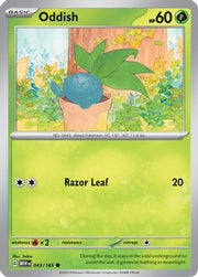 Oddish 043/165  SV Scarlet & Violet 151 - Common