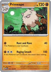Primeape 057/165  - Reverse Holofoil SV Scarlet & Violet 151 - Uncommon