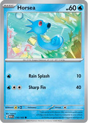 Horsea 116/165  - Reverse Holofoil SV Scarlet & Violet 151 - Common
