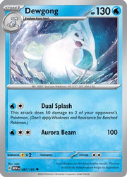 Dewgong 087/165  - Reverse Holofoil SV Scarlet & Violet 151 - Uncommon