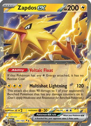 Zapdos ex 145/165  - Holofoil SV Scarlet & Violet 151 - Double Rare