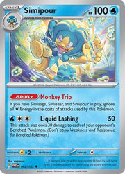 Simipour 042/182  - Reverse Holofoil SV04 Paradox Rift - Uncommon