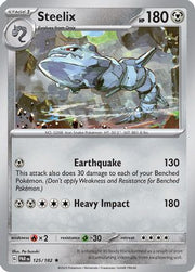 Steelix 125/182  - Reverse Holofoil SV04 Paradox Rift - Rare