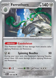 Ferrothorn 128/182  - Reverse Holofoil SV04 Paradox Rift - Uncommon