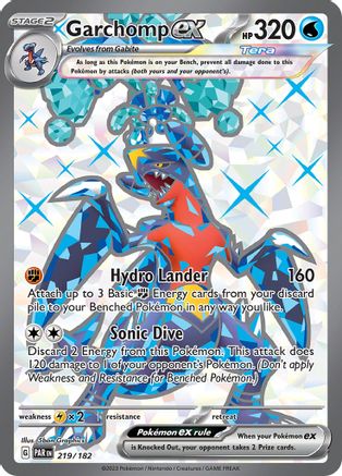 Garchomp ex 219/182  - Holofoil SV04 Paradox Rift - Ultra Rare