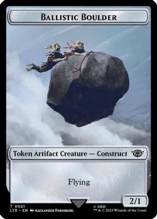 Ballistic Boulder // Food (0022) Double-Sided Token (Surge Foil) (LTR-21 // 22) - The Lord of the Rings: Tales of Middle-earth Foil