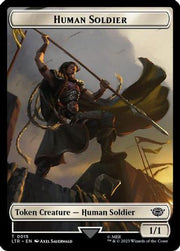 Human Soldier (0015) // Food (0024) Double-Sided Token (Surge Foil) (LTR-15 // 24) - The Lord of the Rings: Tales of Middle-earth Foil