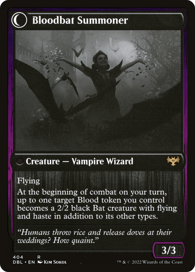 Voldaren Bloodcaster // Bloodbat Summoner (DBL-404) - Innistrad: Double Feature: (Double Faced Transform) Foil