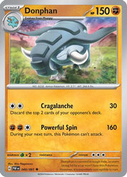 Donphan 049/091  - Reverse Holofoil SV Paldean Fates - Uncommon