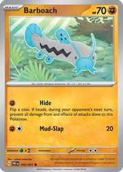 Barboach 050/091  - Reverse Holofoil SV Paldean Fates - Common