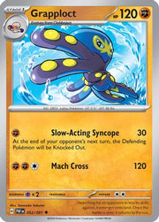 Grapploct 052/091  - Reverse Holofoil SV Paldean Fates - Uncommon