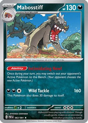 Mabosstiff 063/091  - Reverse Holofoil SV Paldean Fates - Rare
