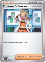 Professor's Research 087/091  - Reverse Holofoil SV Paldean Fates - Rare