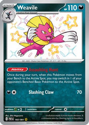 Weavile 183/091  - Holofoil SV Paldean Fates - Shiny Rare