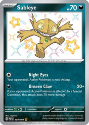 Sableye 184/091  - Holofoil SV Paldean Fates - Shiny Rare