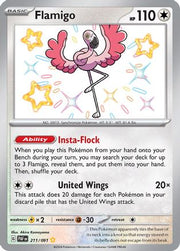 Flamigo 211/091  - Holofoil SV Paldean Fates - Shiny Rare