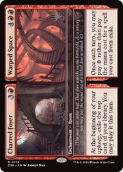 Charred Foyer // Warped Space (PPDSK-129) - Duskmourn: House of Horror Promos