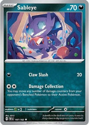 Sableye 107/162  - Reverse Holofoil SV05 Temporal Forces - Uncommon