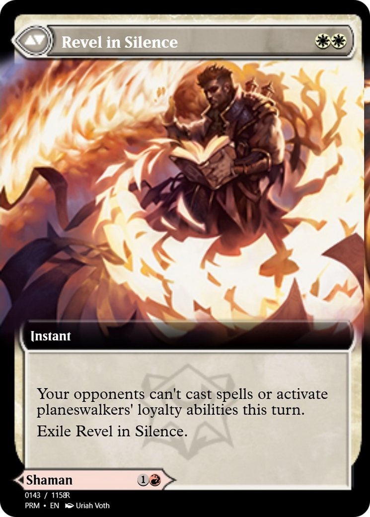 Flamescroll Celebrant // Revel in Silence (PRM-90256) - Magic Online Promos Foil