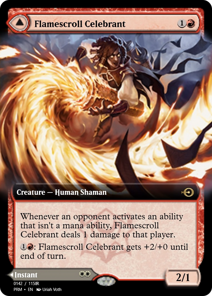 Flamescroll Celebrant // Revel in Silence (PRM-90256) - Magic Online Promos Foil