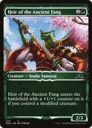 Heir of the Ancient Fang (NEO-325) - Kamigawa: Neon Dynasty: (Showcase) Foil