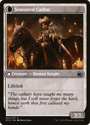 Ambitious Farmhand // Seasoned Cathar (MID-002) - Innistrad: Midnight Hunt: (Double Faced Transform)