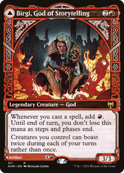 Birgi, God of Storytelling // Harnfel, Horn of Bounty (KHM-311) - Kaldheim: (Showcase) Foil