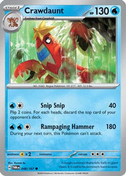 Crawdaunt 048/167  - Reverse Holofoil SV06 Twilight Masquerade - Common