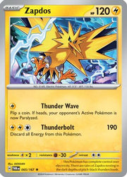 Zapdos 065/167  - Holofoil SV06 Twilight Masquerade - Rare
