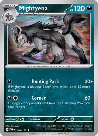Mightyena 114/167  SV06 Twilight Masquerade - Uncommon