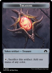 Treasure (Ripple Foil)  // Copy Double-Sided Token (MH3-34 // 1) - Modern Horizons 3 Foil