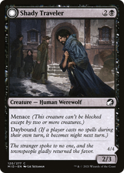 Shady Traveler // Stalking Predator (MID-120) - Innistrad: Midnight Hunt: (Double Faced Transform)