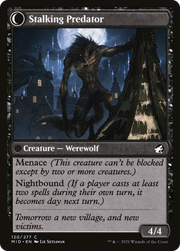 Shady Traveler // Stalking Predator (MID-120) - Innistrad: Midnight Hunt: (Double Faced Transform) Foil