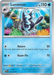 Lumineon 036/142  - Reverse Holofoil SV07 Stellar Crown - Uncommon