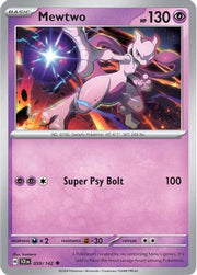 Mewtwo 059/142  - Reverse Holofoil SV07 Stellar Crown - Uncommon