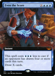 Even the Score (SNC-411) - Streets of New Capenna: (Extended Art) Foil