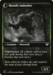 Oakshade Stalker // Moonlit Ambusher (DBL-479) - Innistrad: Double Feature: (Double Faced Transform) Foil