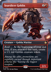 Searslicer Goblin (Borderless) (FDN-332) - Foundations (Borderless) Foil