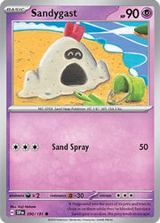 Sandygast 090/191  - Reverse Holofoil SV08 Surging Sparks - Common