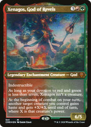 Xenagos, God of Revels (CMR-541) - Commander Legends: (enchantment) Etched Foil