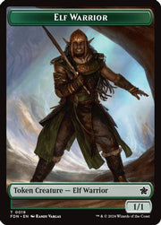 Elf Warrior // Rat (0030) Double-Sided Token (FDN-19 // 30) - Foundations