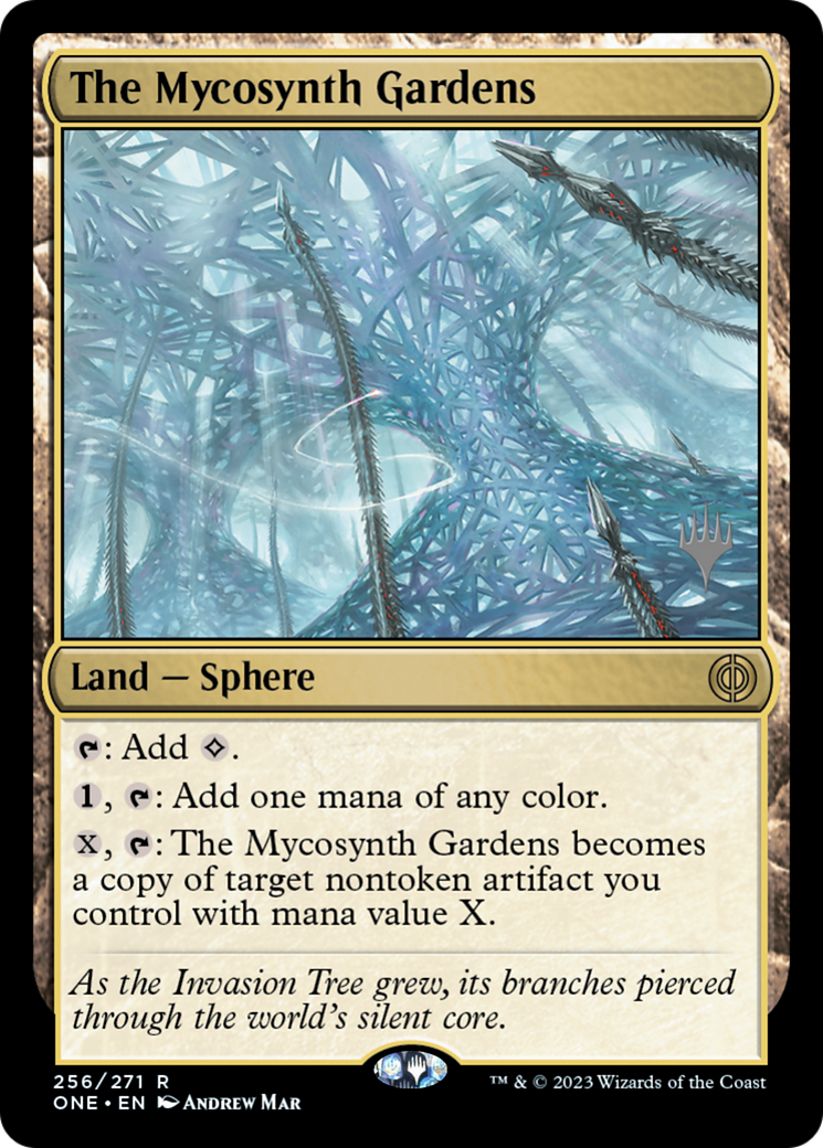 The Mycosynth Gardens (PPONE-256P) - Phyrexia: All Will Be One Promos